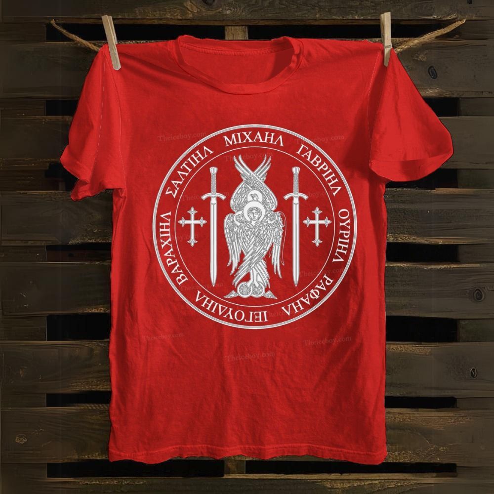 Saint St Michael Archangel Catholic Archangel Angel Defender Cotton T-shirt