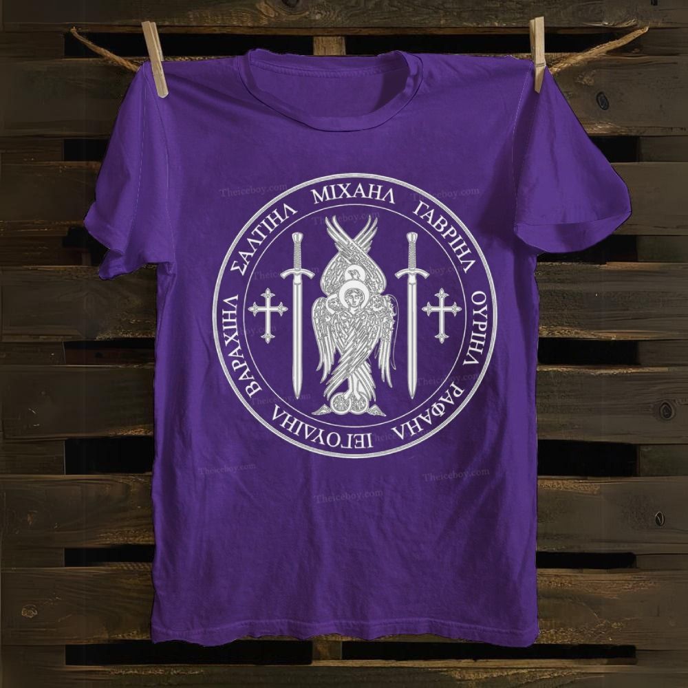 Saint St Michael Archangel Catholic Archangel Angel Defender Cotton T-shirt