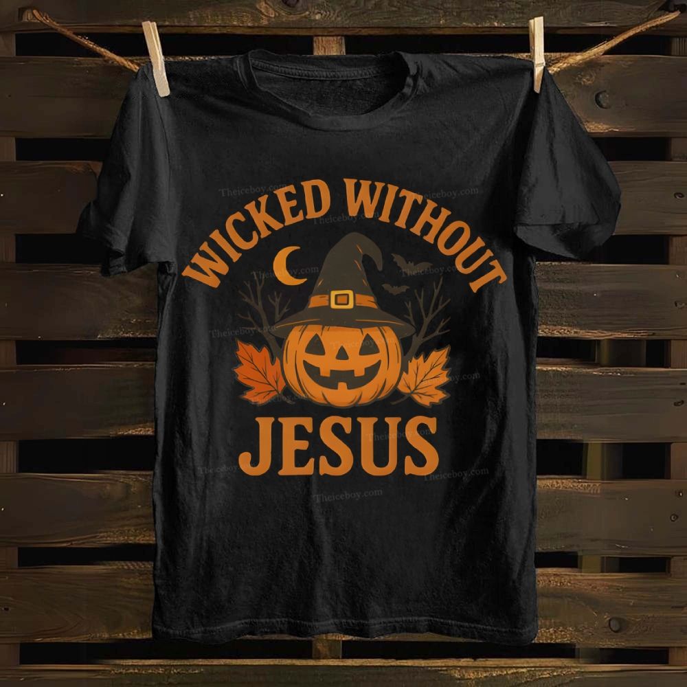 Halloween Wicked Without Jesus Cotton T-shirt