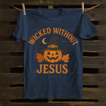 Halloween Wicked Without Jesus Cotton T-shirt