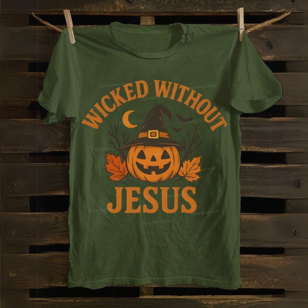 Halloween Wicked Without Jesus Cotton T-shirt