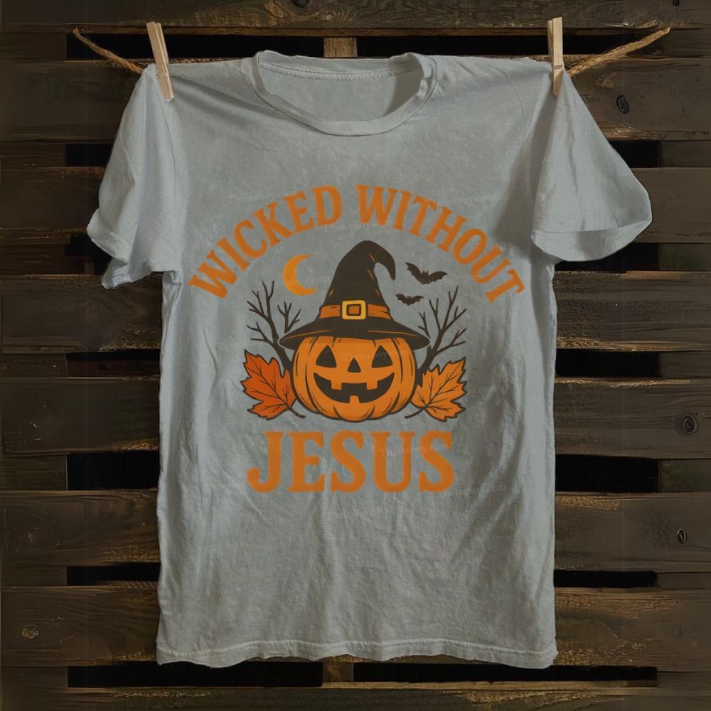 Halloween Wicked Without Jesus Cotton T-shirt