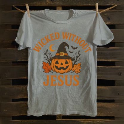 Halloween Wicked Without Jesus Cotton T-shirt