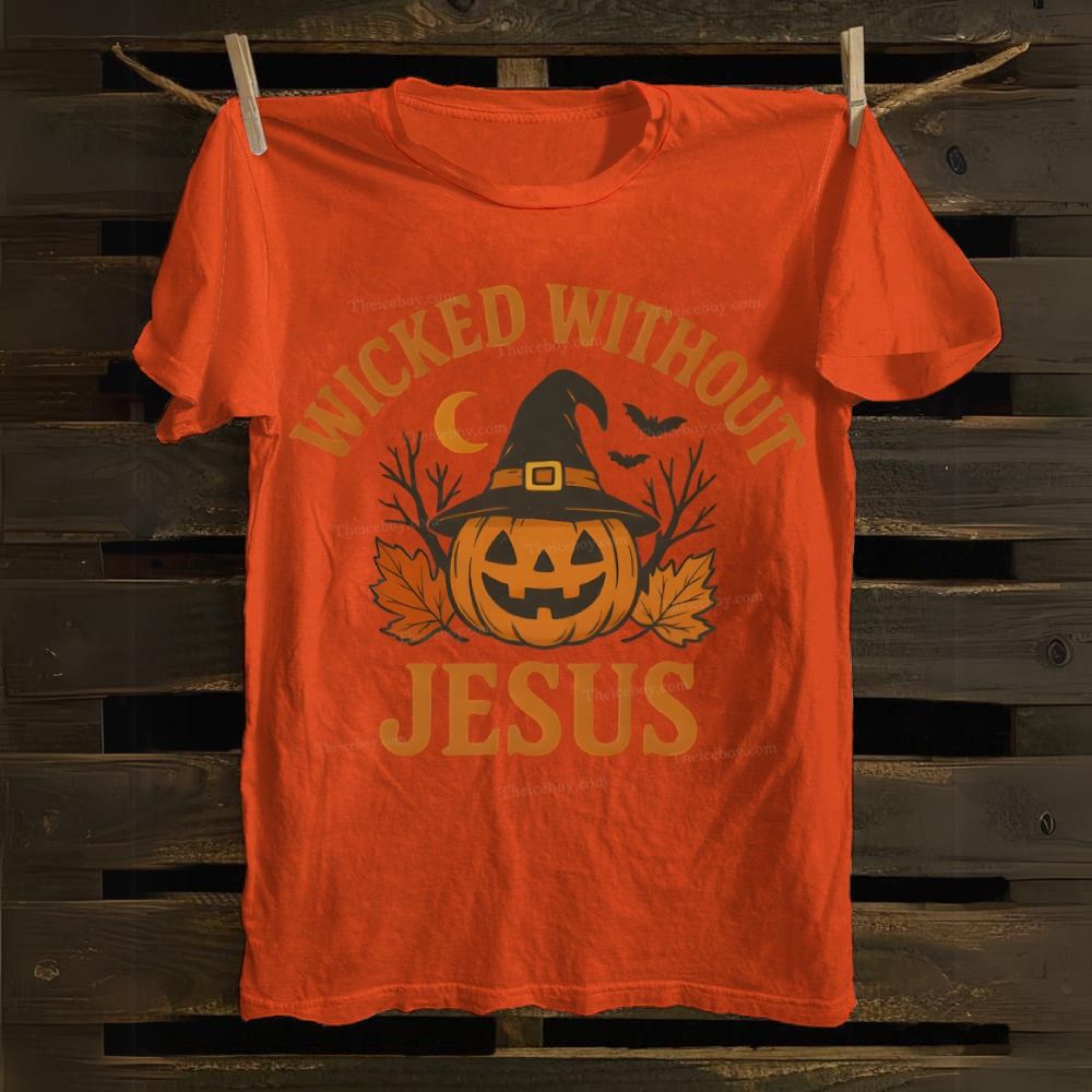 Halloween Wicked Without Jesus Cotton T-shirt