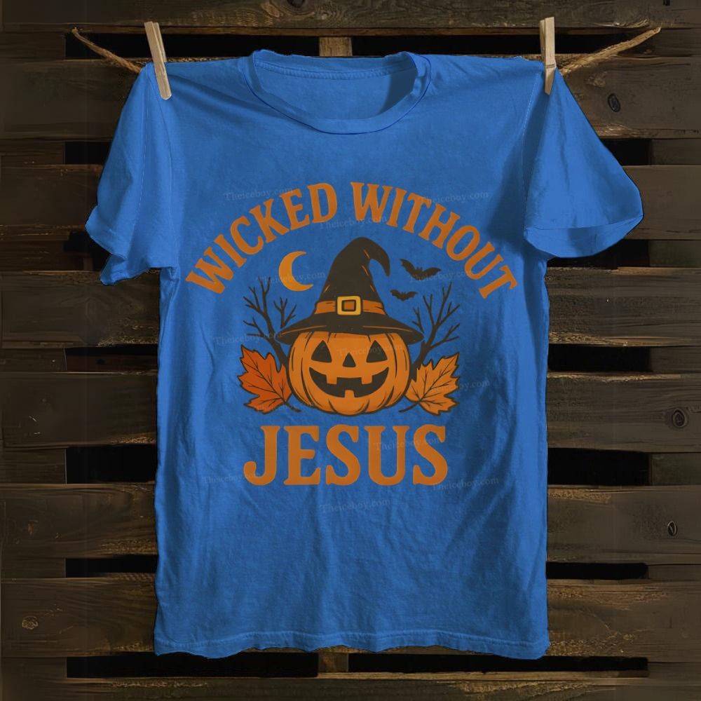 Halloween Wicked Without Jesus Cotton T-shirt