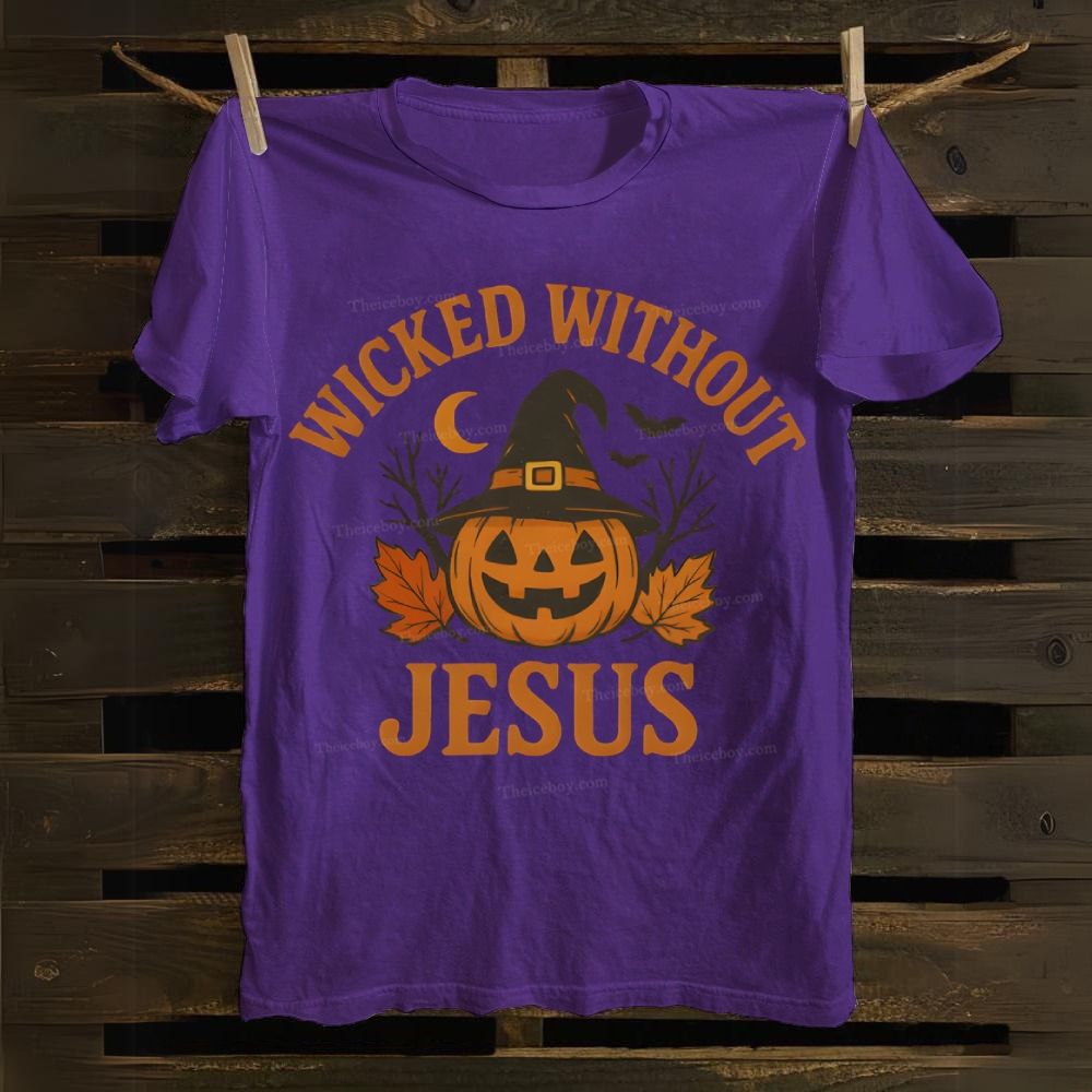 Halloween Wicked Without Jesus Cotton T-shirt