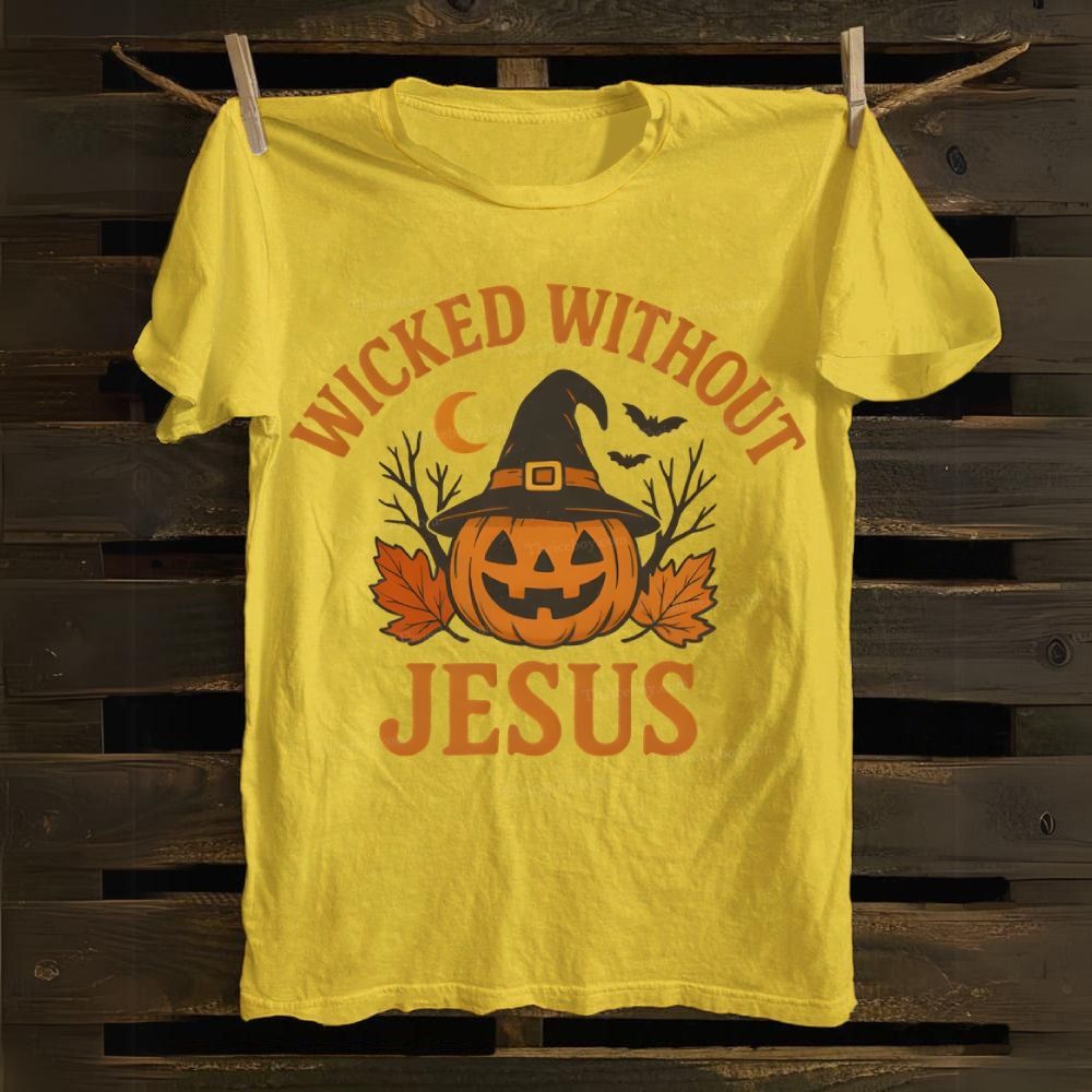 Halloween Wicked Without Jesus Cotton T-shirt