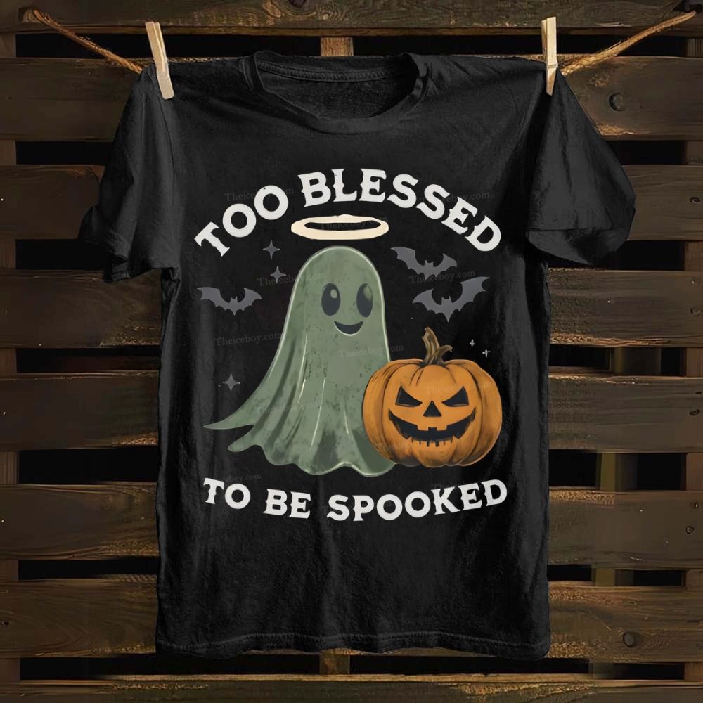 Christian Halloween Too Blessed to Be Spooked Cotton T-shirt