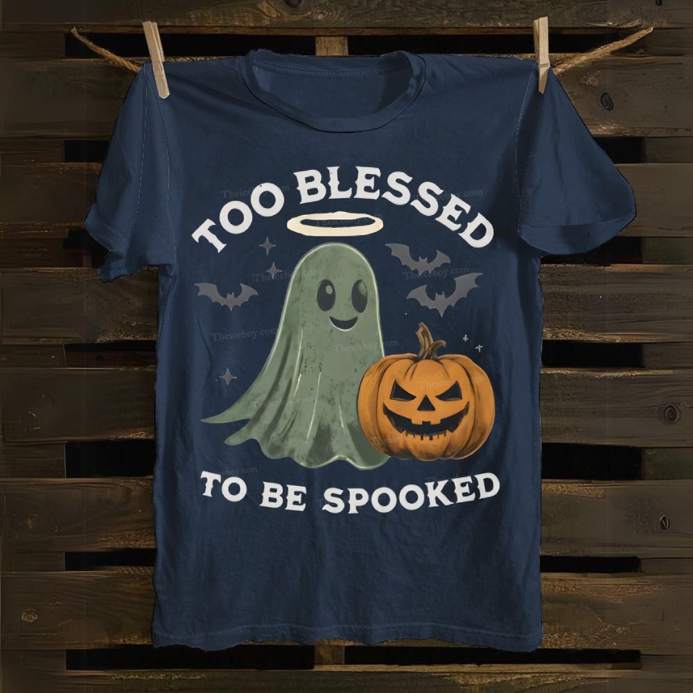 Christian Halloween Too Blessed to Be Spooked Cotton T-shirt