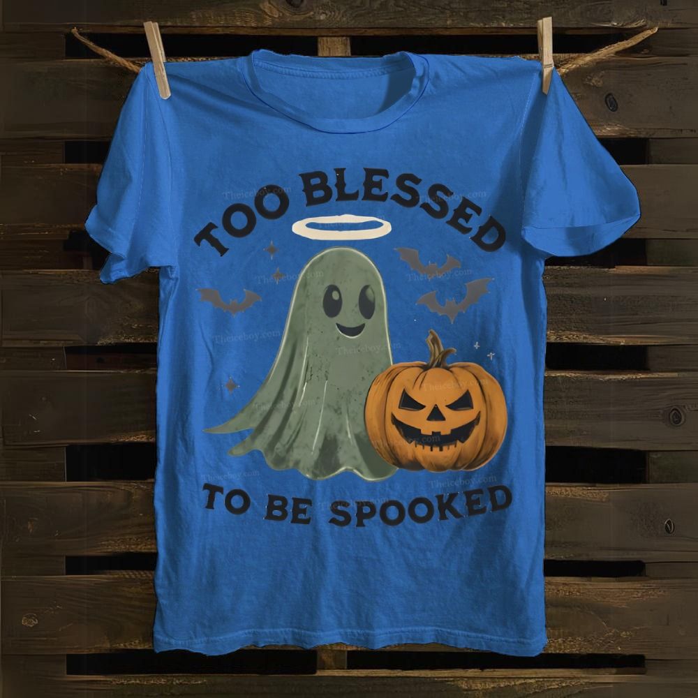 Christian Halloween Too Blessed to Be Spooked Cotton T-shirt