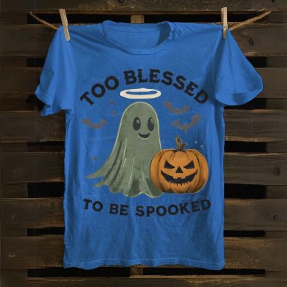 Christian Halloween Too Blessed to Be Spooked Cotton T-shirt