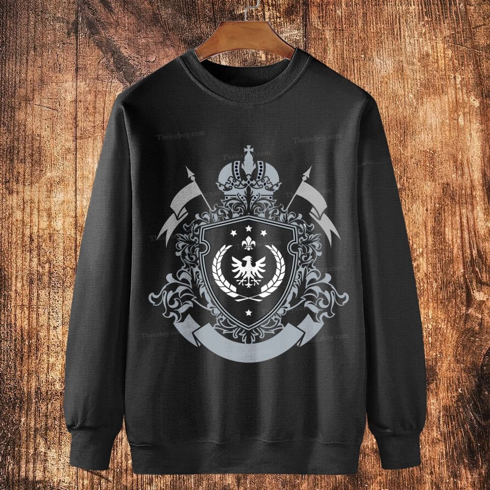 Christ Badge Cotton Crewneck Sweatshirt