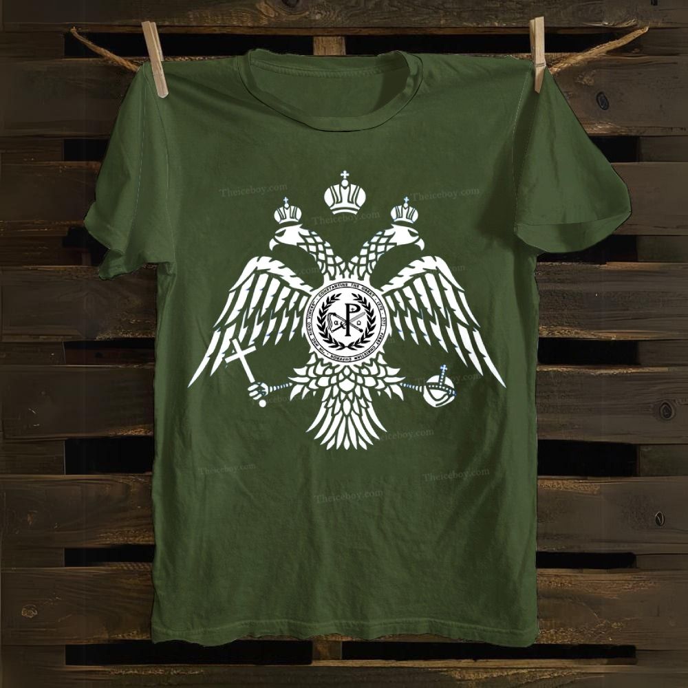 Chi Rho Double-headed eagle of the Byzantine court Cotton T-shirt