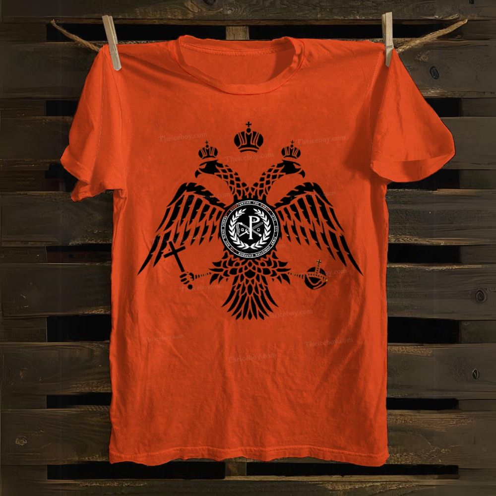 Chi Rho Double-headed eagle of the Byzantine court Cotton T-shirt