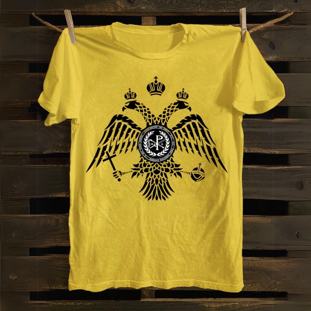 Chi Rho Double-headed eagle of the Byzantine court Cotton T-shirt