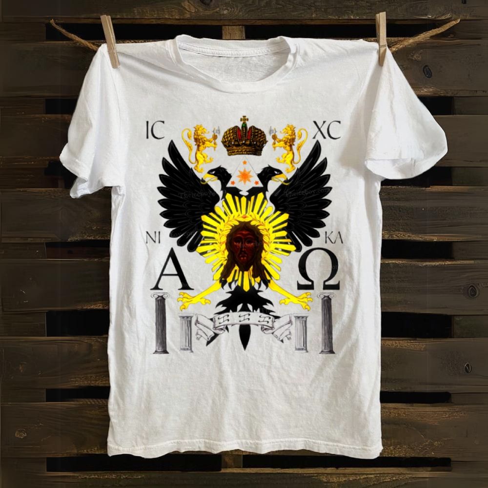 IC XC NI KA&ΑΩ Religious Emblems Cotton T-shirt