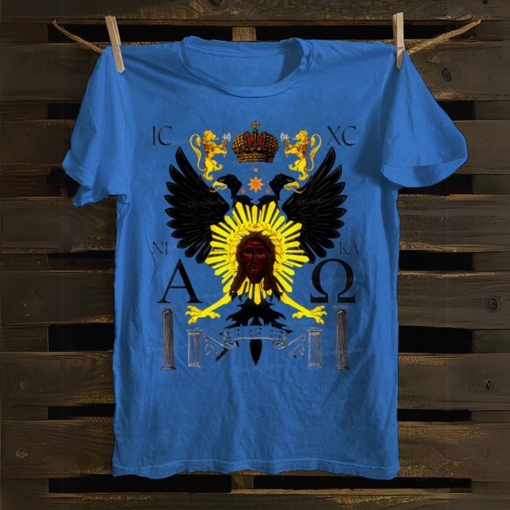 IC XC NI KA&ΑΩ Religious Emblems Cotton T-shirt
