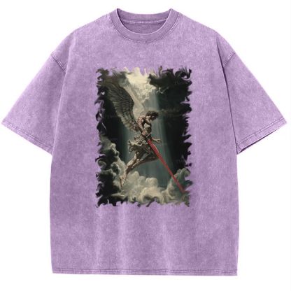Angel Of Justice Snowflake Vintage Cotton T-Shirt