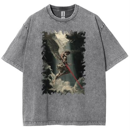 Angel Of Justice Snowflake Vintage Cotton T-Shirt
