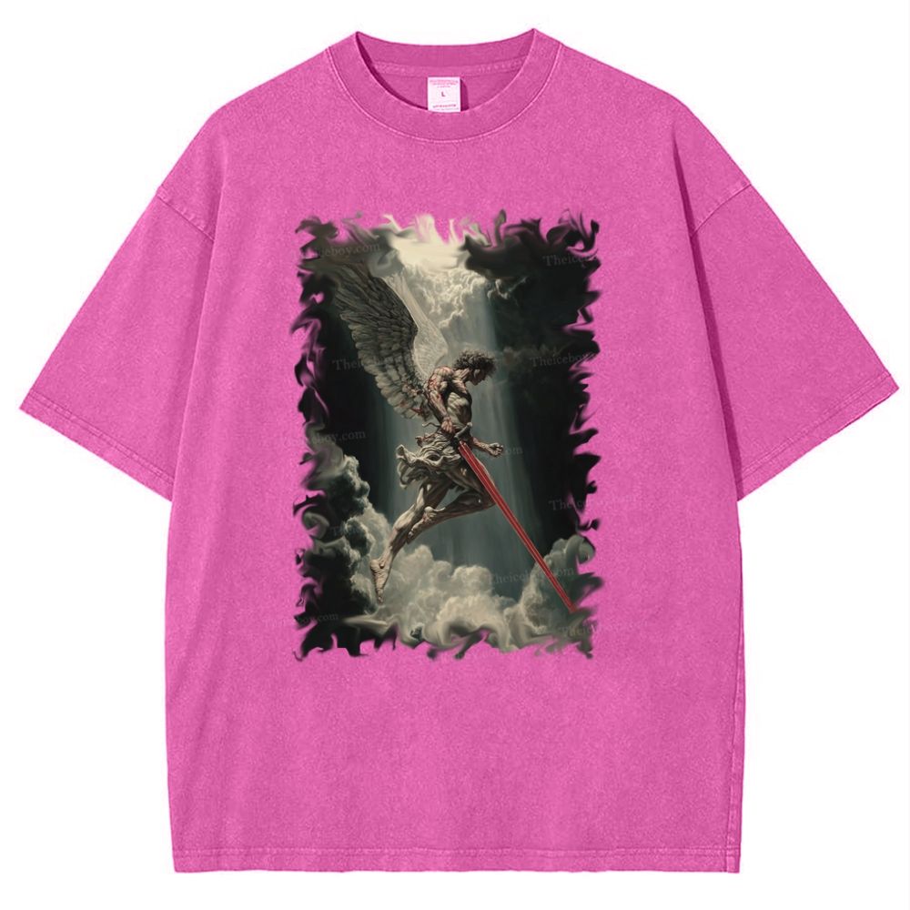 Angel Of Justice Snowflake Vintage Cotton T-Shirt
