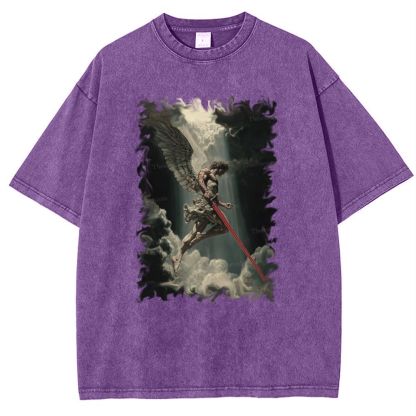 Angel Of Justice Snowflake Vintage Cotton T-Shirt