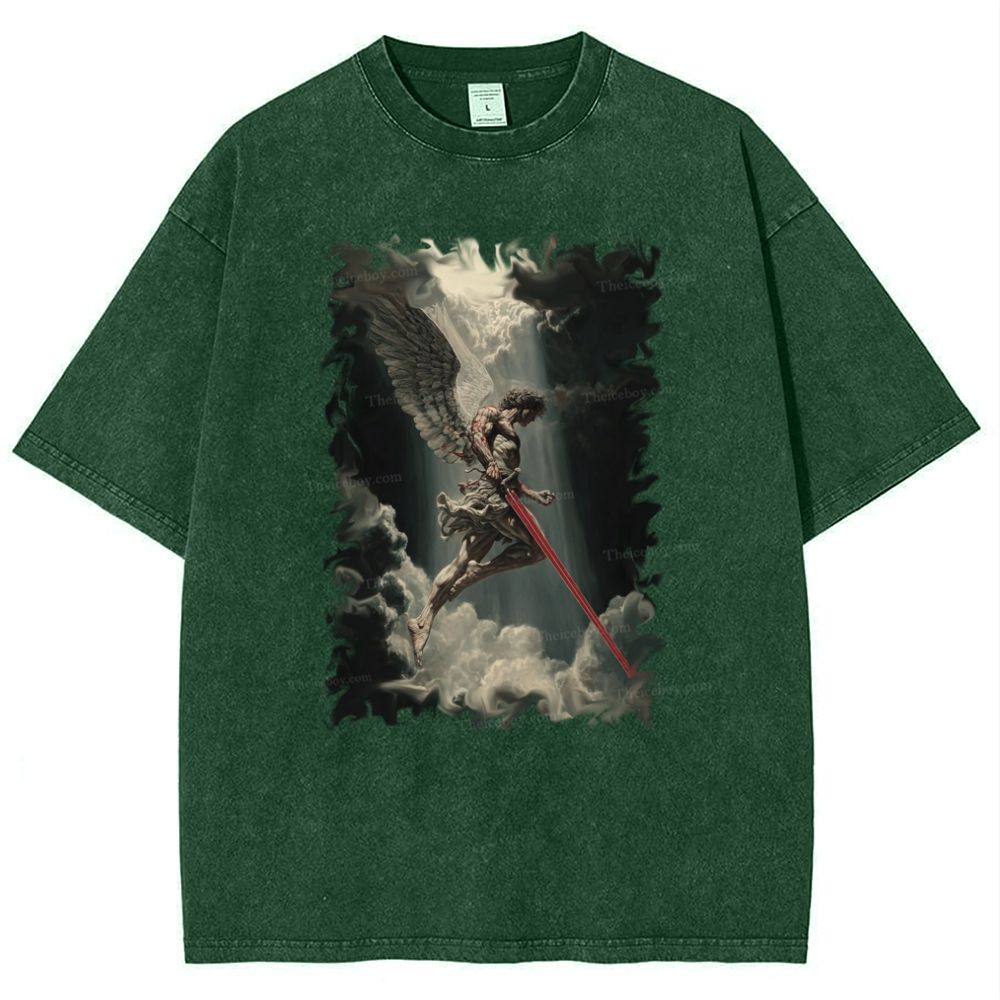 Angel Of Justice Snowflake Vintage Cotton T-Shirt