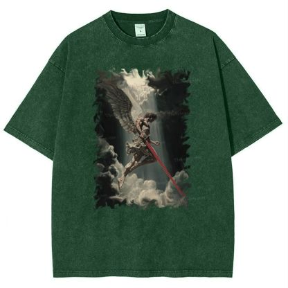 Angel Of Justice Snowflake Vintage Cotton T-Shirt