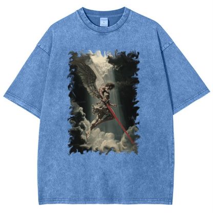 Angel Of Justice Snowflake Vintage Cotton T-Shirt