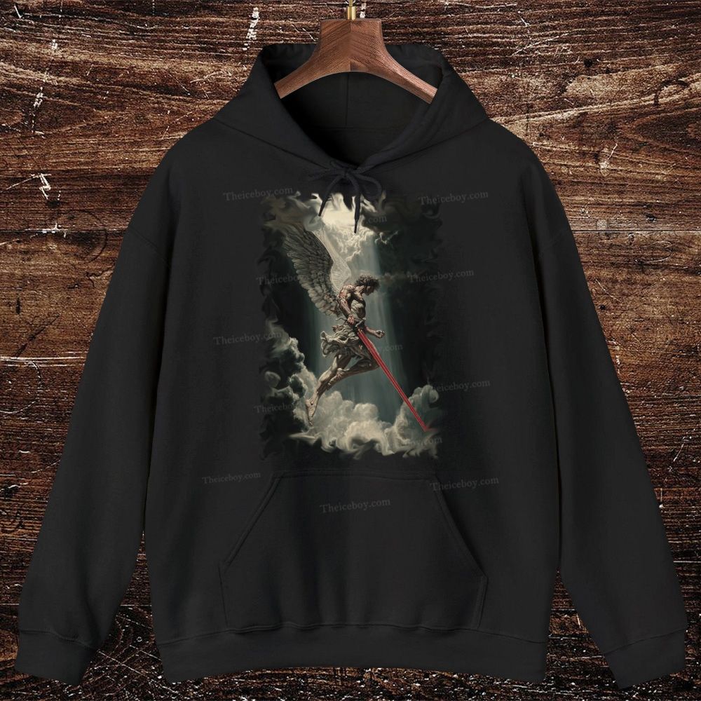 Angel Of Justice Oversized Cotton Hoodies
