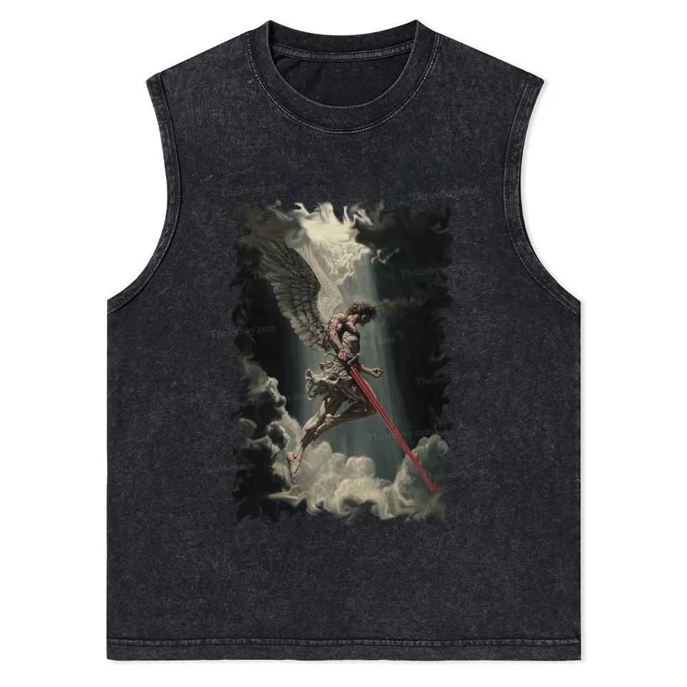 Angel Of Justice Christian Snowflake Washed Vest