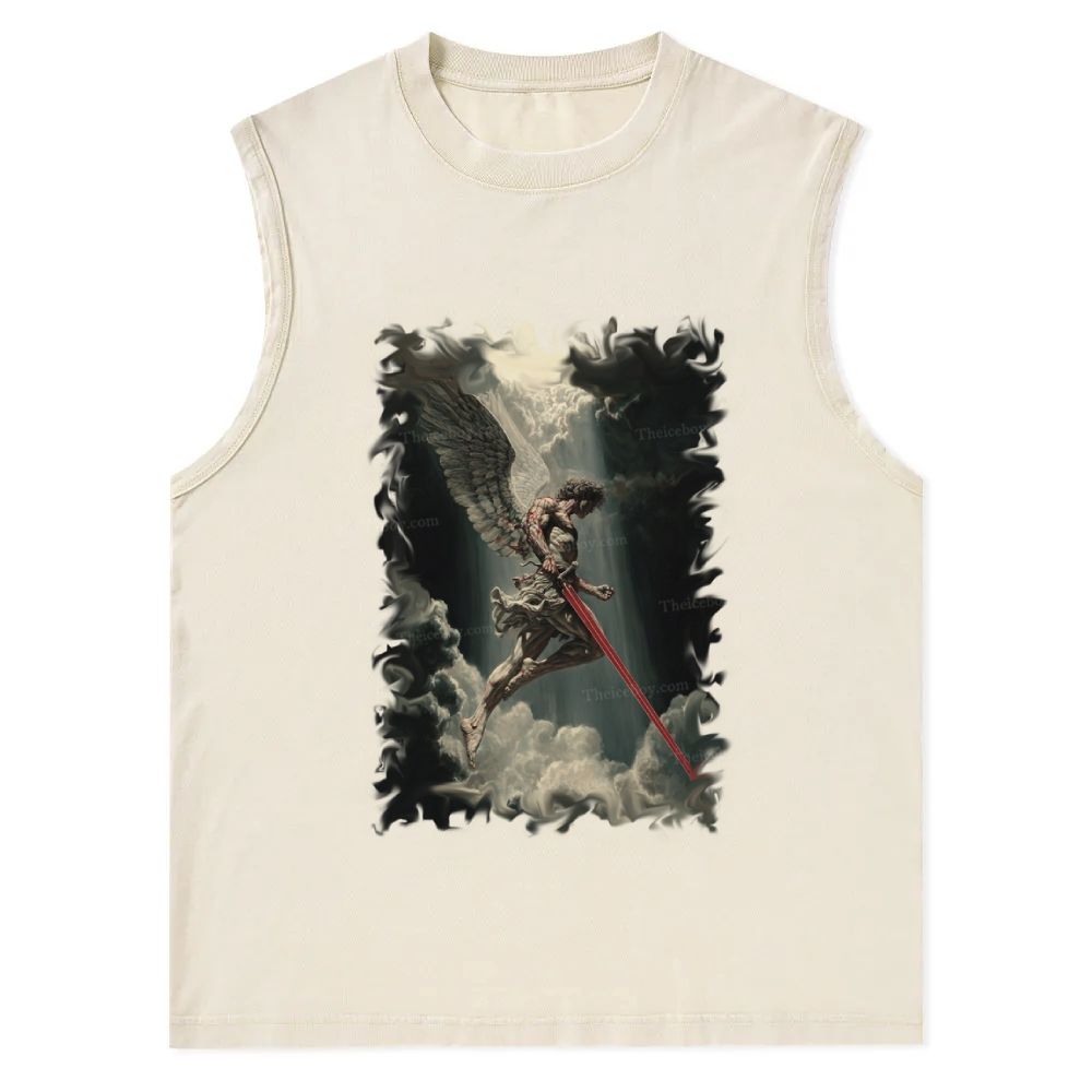 Angel Of Justice Christian Snowflake Washed Vest