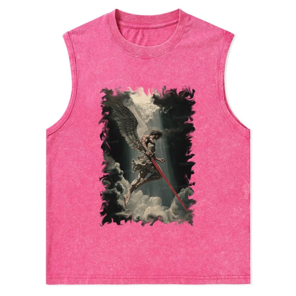 Angel Of Justice Christian Snowflake Washed Vest