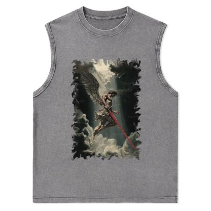Angel Of Justice Christian Snowflake Washed Vest