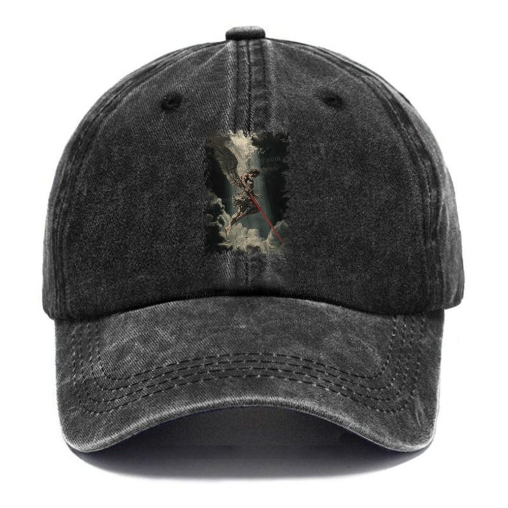 Angel Of Justice Unisex Vintage Casual Washed Cap
