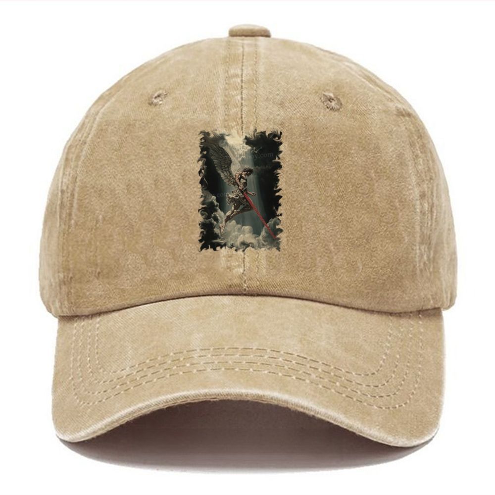 Angel Of Justice Unisex Vintage Casual Washed Cap