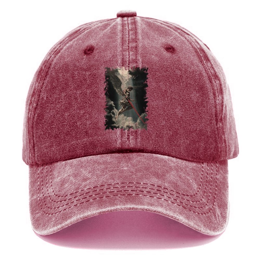 Angel Of Justice Unisex Vintage Casual Washed Cap