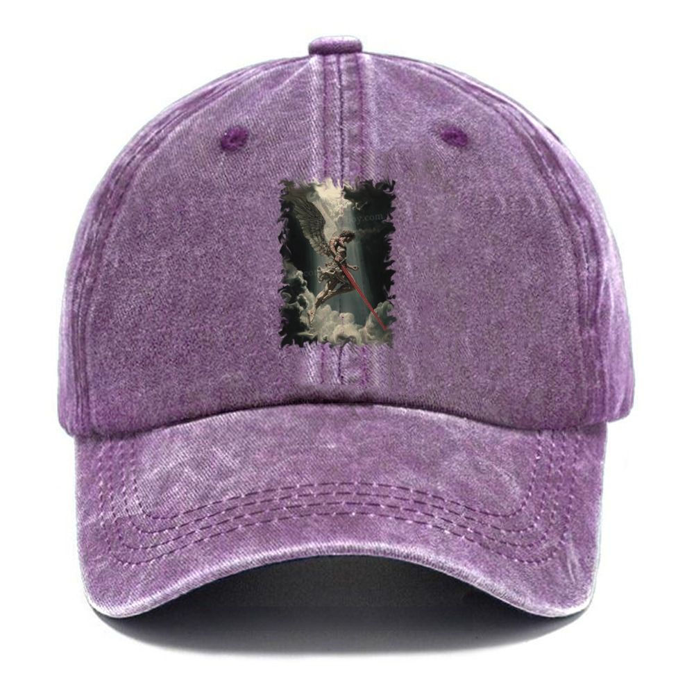 Angel Of Justice Unisex Vintage Casual Washed Cap