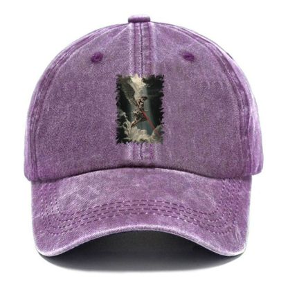 Angel Of Justice Unisex Vintage Casual Washed Cap
