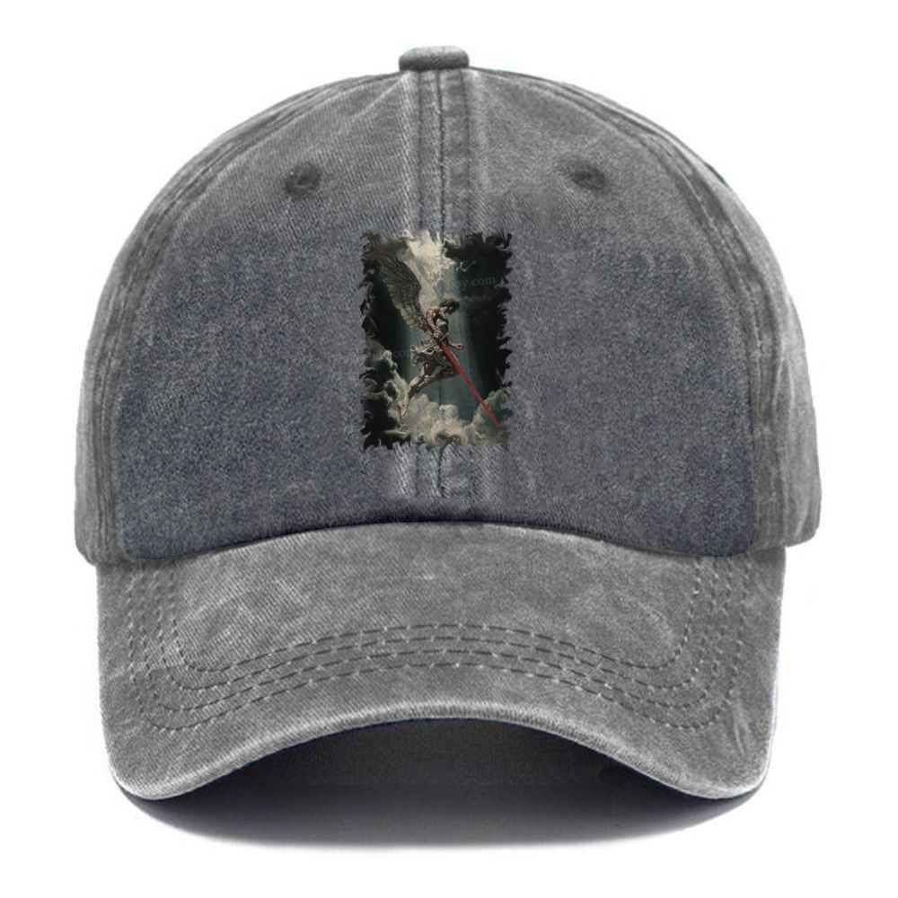 Angel Of Justice Unisex Vintage Casual Washed Cap