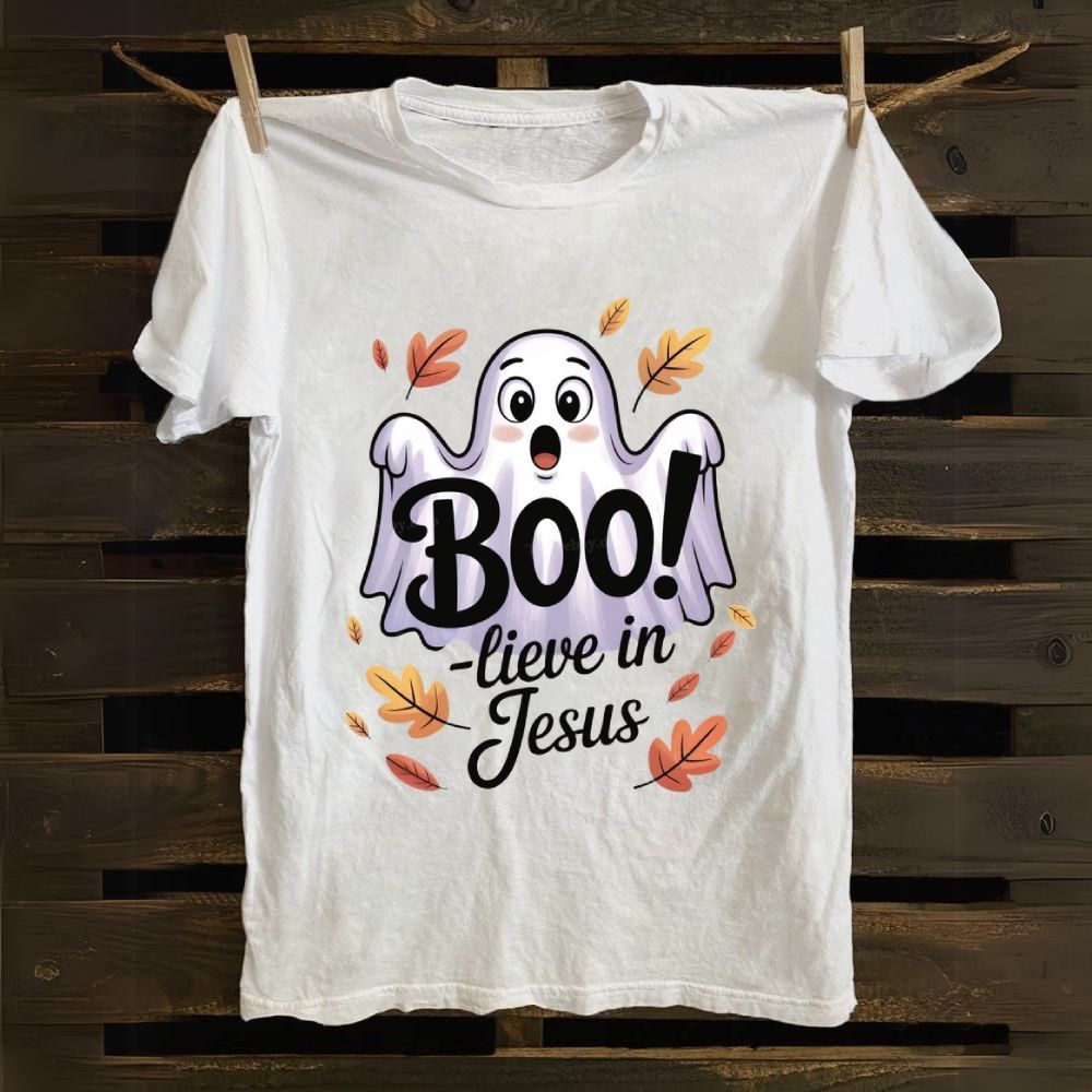 Boo! Lieve In Jesus Cotton T-shirt