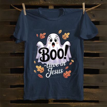Boo! Lieve In Jesus Cotton T-shirt