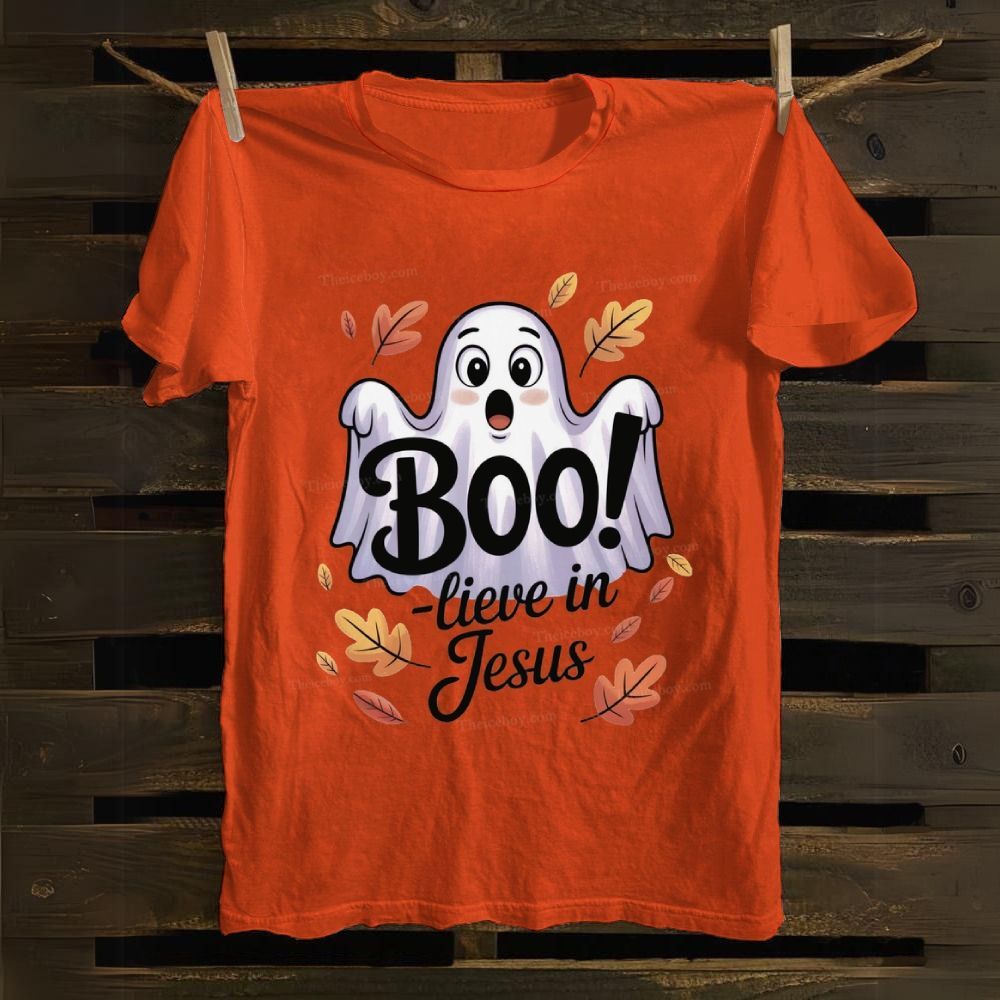 Boo! Lieve In Jesus Cotton T-shirt