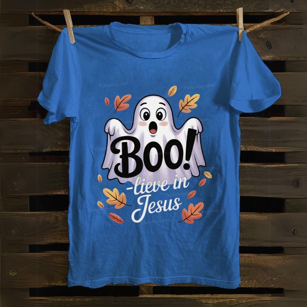 Boo! Lieve In Jesus Cotton T-shirt