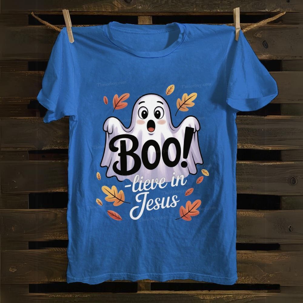 Boo! Lieve In Jesus Cotton T-shirt