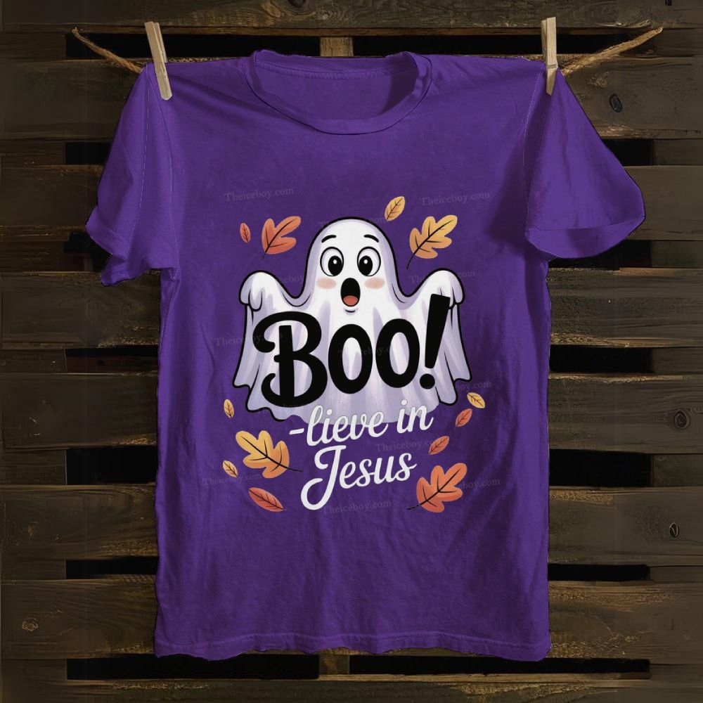 Boo! Lieve In Jesus Cotton T-shirt