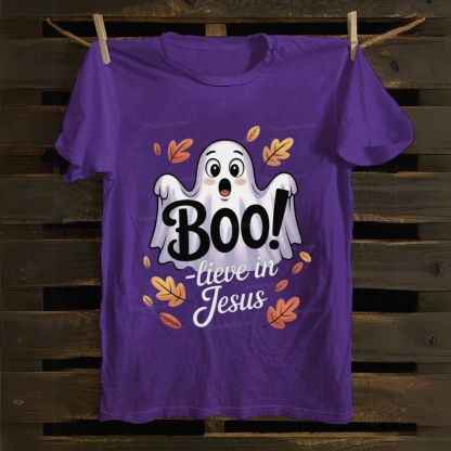 Boo! Lieve In Jesus Cotton T-shirt