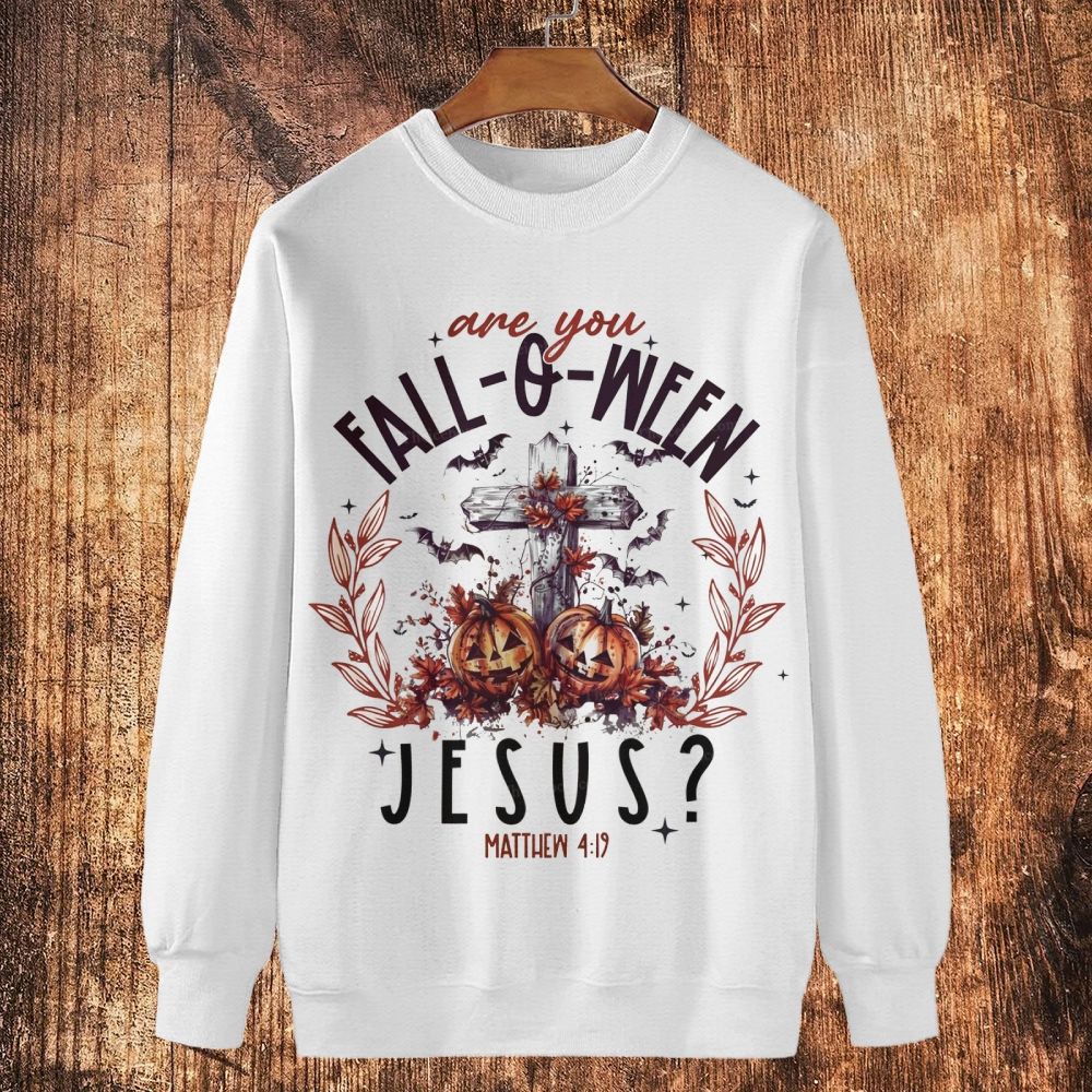 Are You Jesus? Cotton Crewneck Sweatshirt