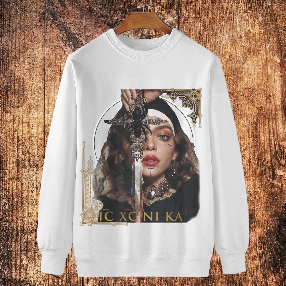 Nuns Christian Art Cotton Crewneck Sweatshirt