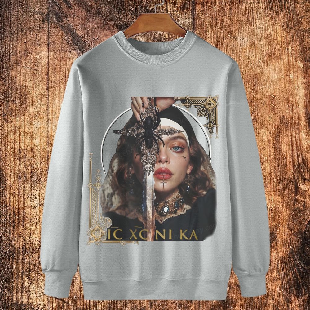 Nuns Christian Art Cotton Crewneck Sweatshirt