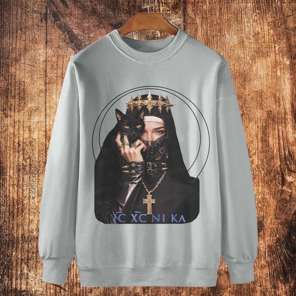 ICXCNIKA - Catholic devotees Cotton Crewneck Sweatshirt